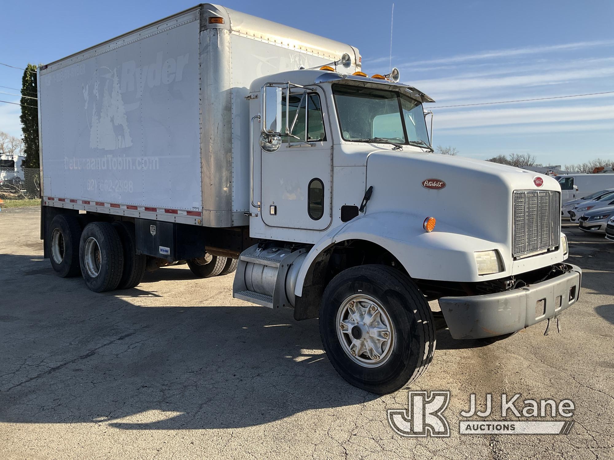 (South Beloit, IL) 1999 Peterbilt 330 T/A Van Body Truck Runs & Moves) (Check Engine Light On, ABS L