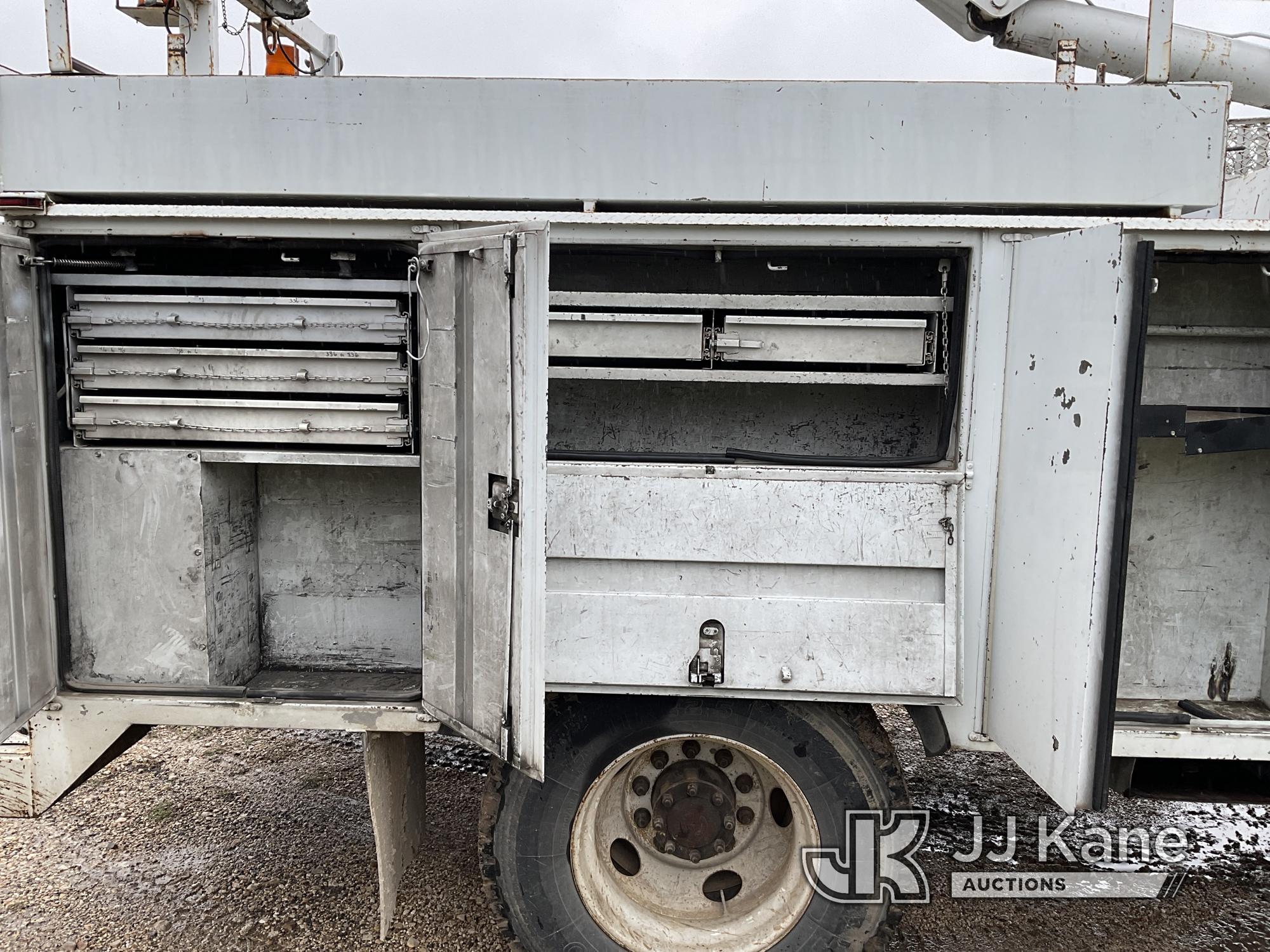 (San Antonio, TX) Terex/Telelect HiRanger 5FC-55, Bucket Truck mounted behind cab on 2003 Ford F750