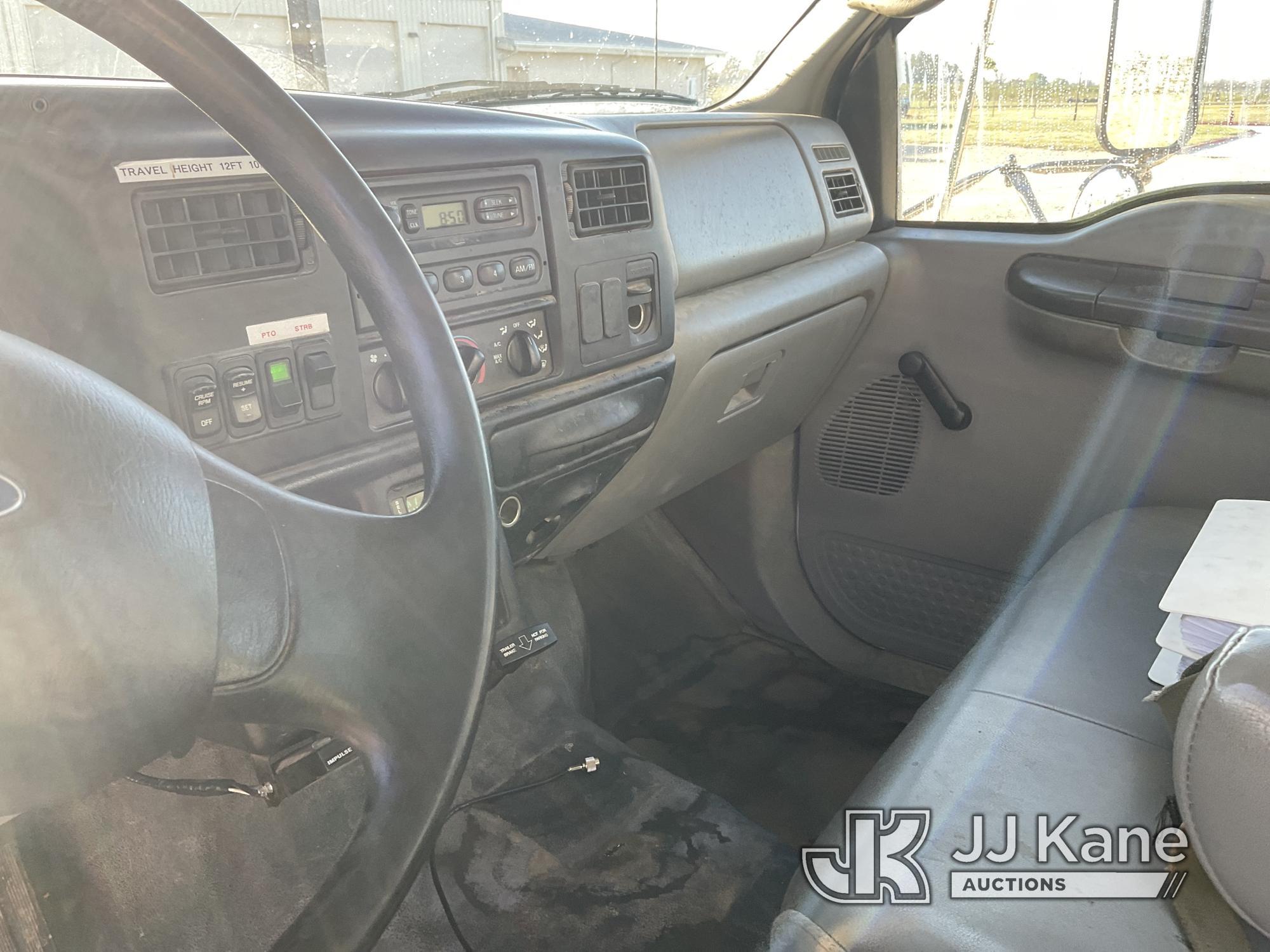 (Fredericksburg, TX) HiRanger XT55, Over-Center Bucket Truck mounted behind cab on 2007 Ford F750 Ch