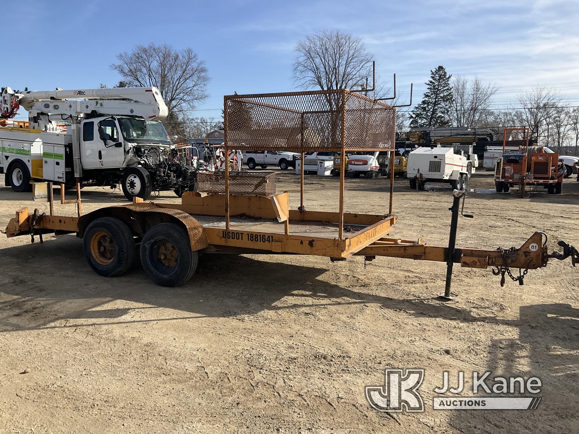 (South Beloit, IL) 1999 Premco T/A Tilt Deck Tagalong Equipment Trailer Rust Damage