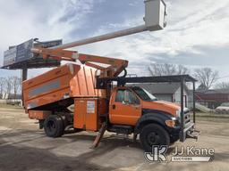 (South Beloit, IL) Altec LR756, Over-Center Bucket Truck mounted behind cab on 2013 Ford F750 Chippe