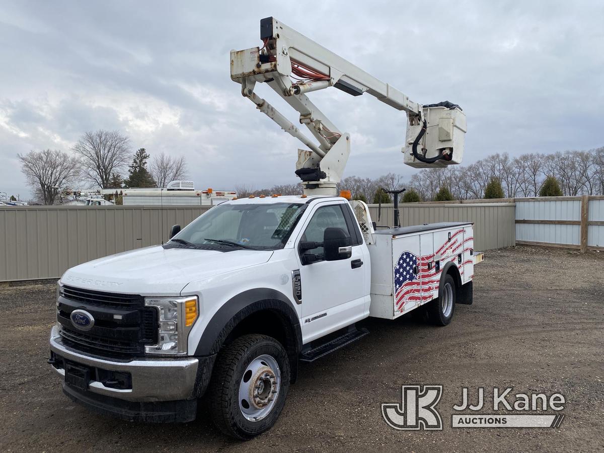 (South Beloit, IL) Versalift SST37EIH, Articulating & Telescopic Bucket Truck mounted behind cab on