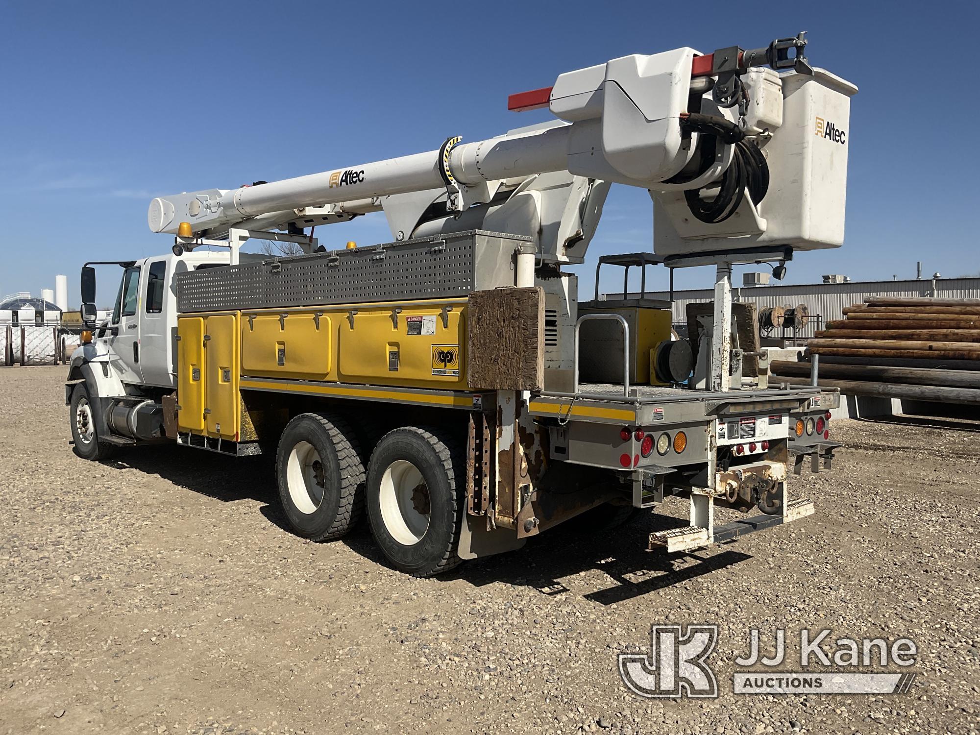 (Spencer, IA) Altec AM55E, Over-Center Material Handling Bucket rear mounted on 2010 International 7