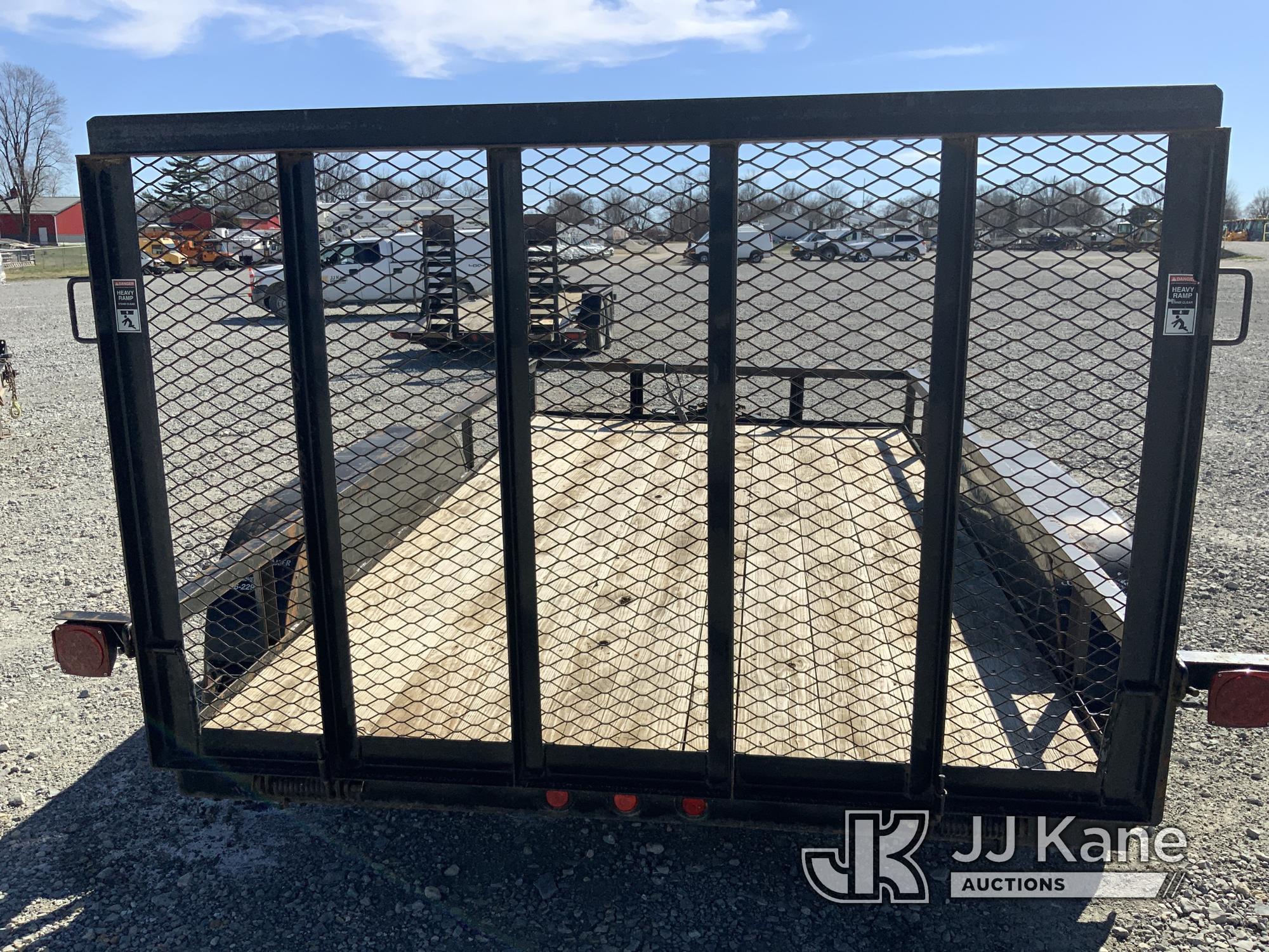 (Hawk Point, MO) 2014 Lamar Trailers 6 Ton T/A Material Trailer 76 in by 12ft deck with ramp.