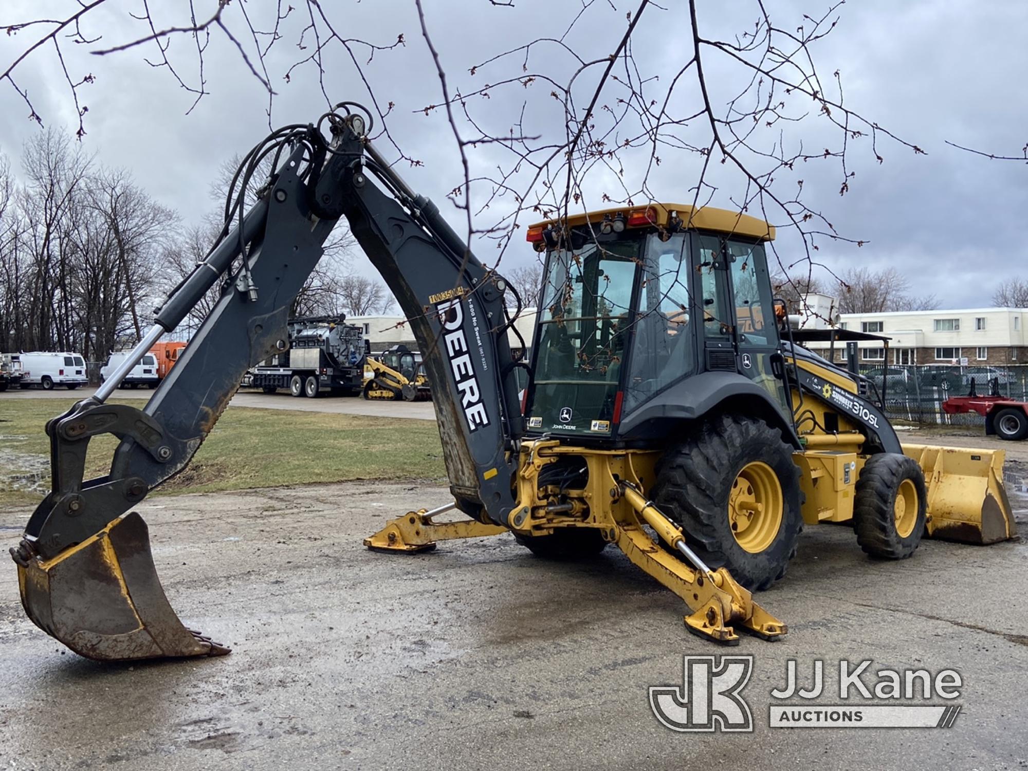 (Neenah, WI) 2015 John Deere 310SL 4x4 Tractor Loader Extendahoe Runs, Moves & Operates