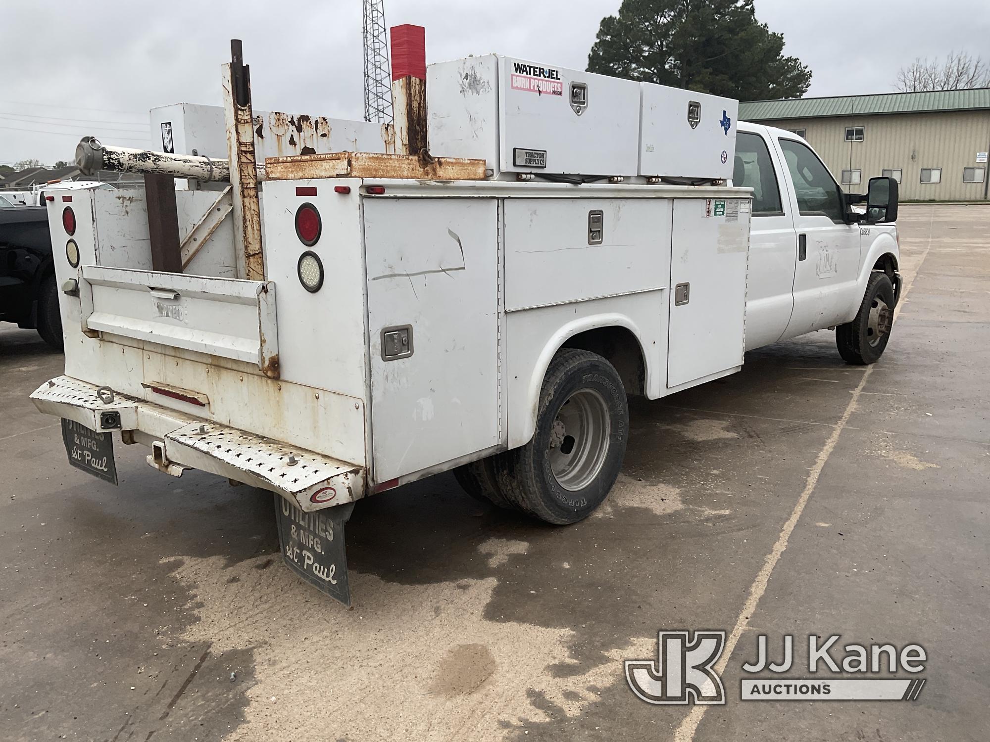 (Cypress, TX) 2014 Ford F350 Crew-Cab Service Truck Runs & Moves) (Jump To Start, Minor Body Damage