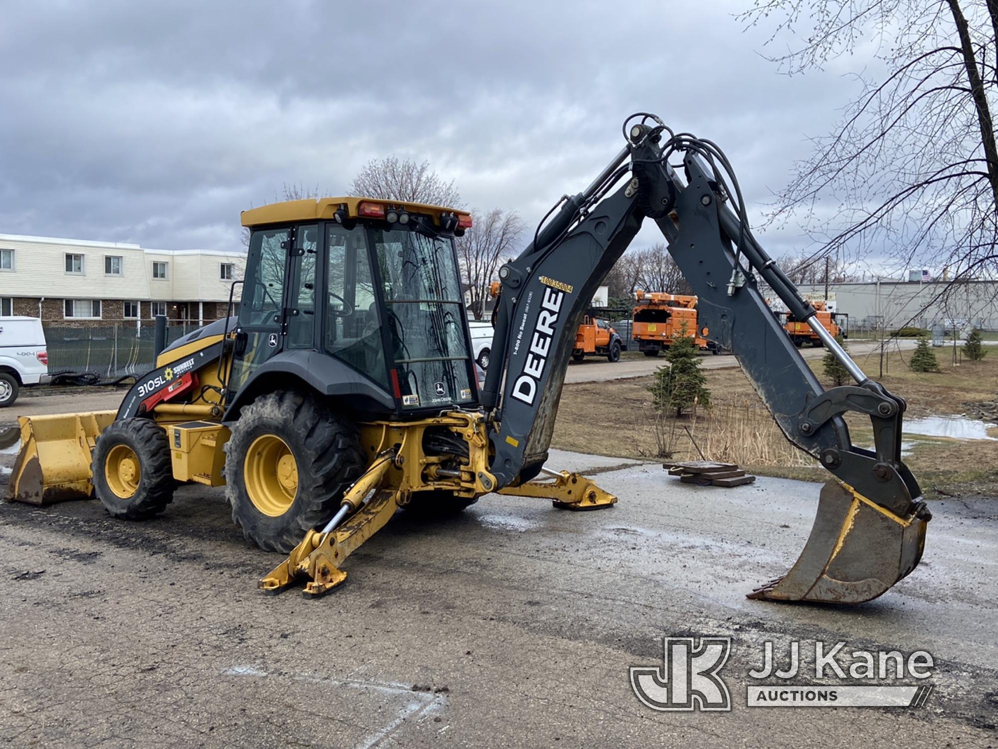 (Neenah, WI) 2015 John Deere 310SL 4x4 Tractor Loader Extendahoe Runs, Moves & Operates