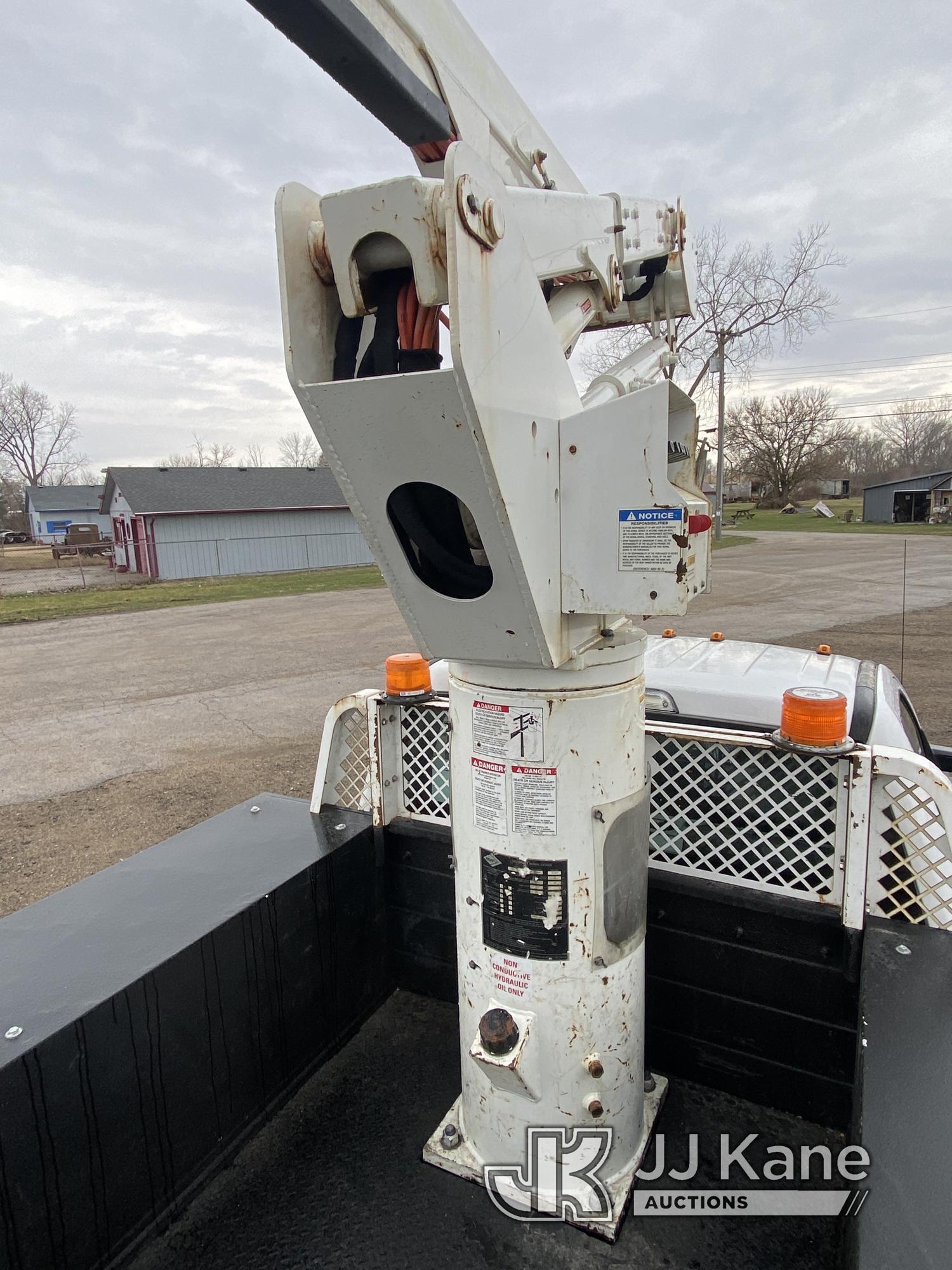 (South Beloit, IL) Versalift SST37EIH, Articulating & Telescopic Bucket Truck mounted behind cab on
