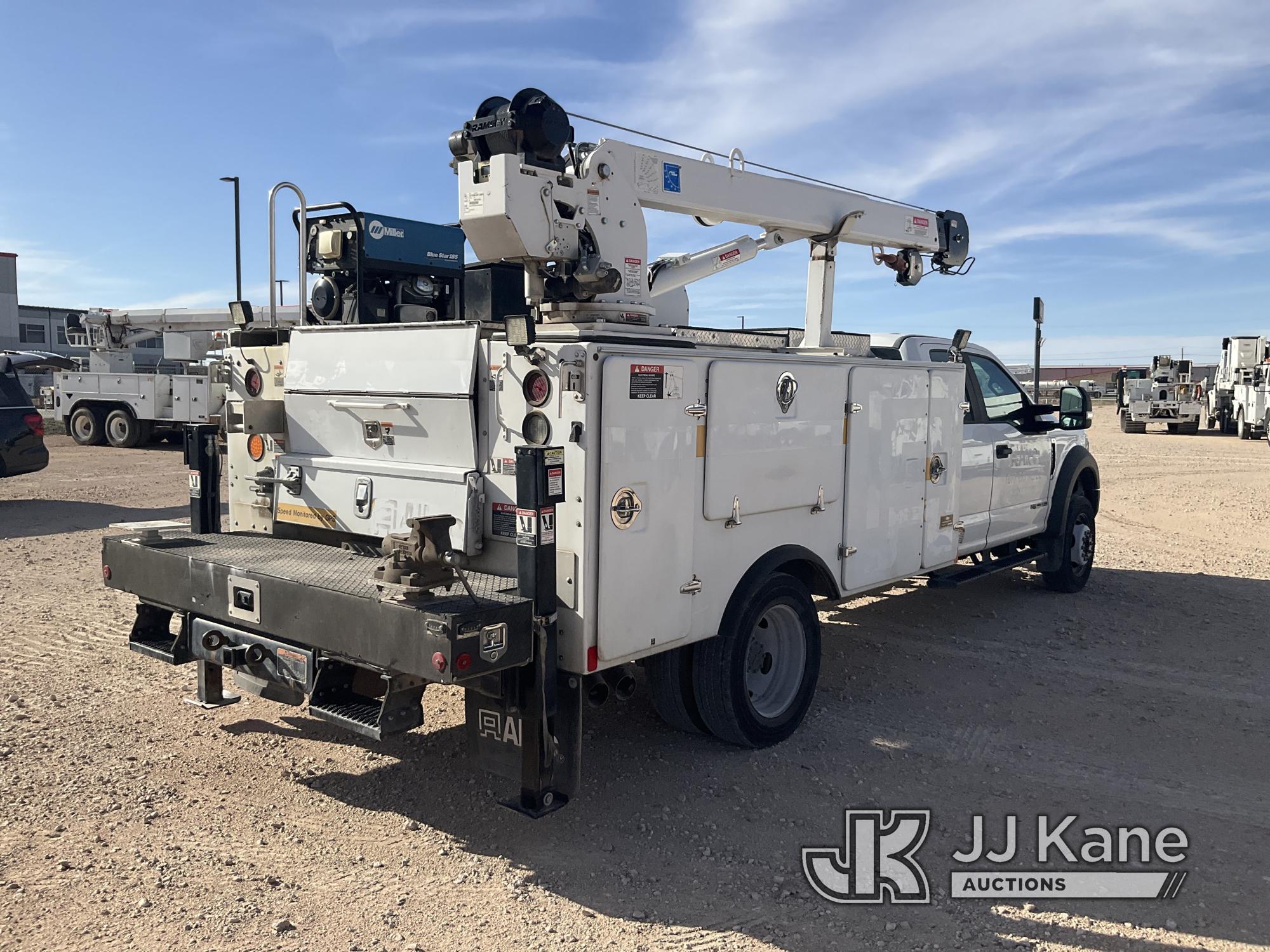 (Odessa, TX) 2019 Ford F550 Extended-Cab Mechanics Service Truck Runs & Moves) (Crane Condition Unkn