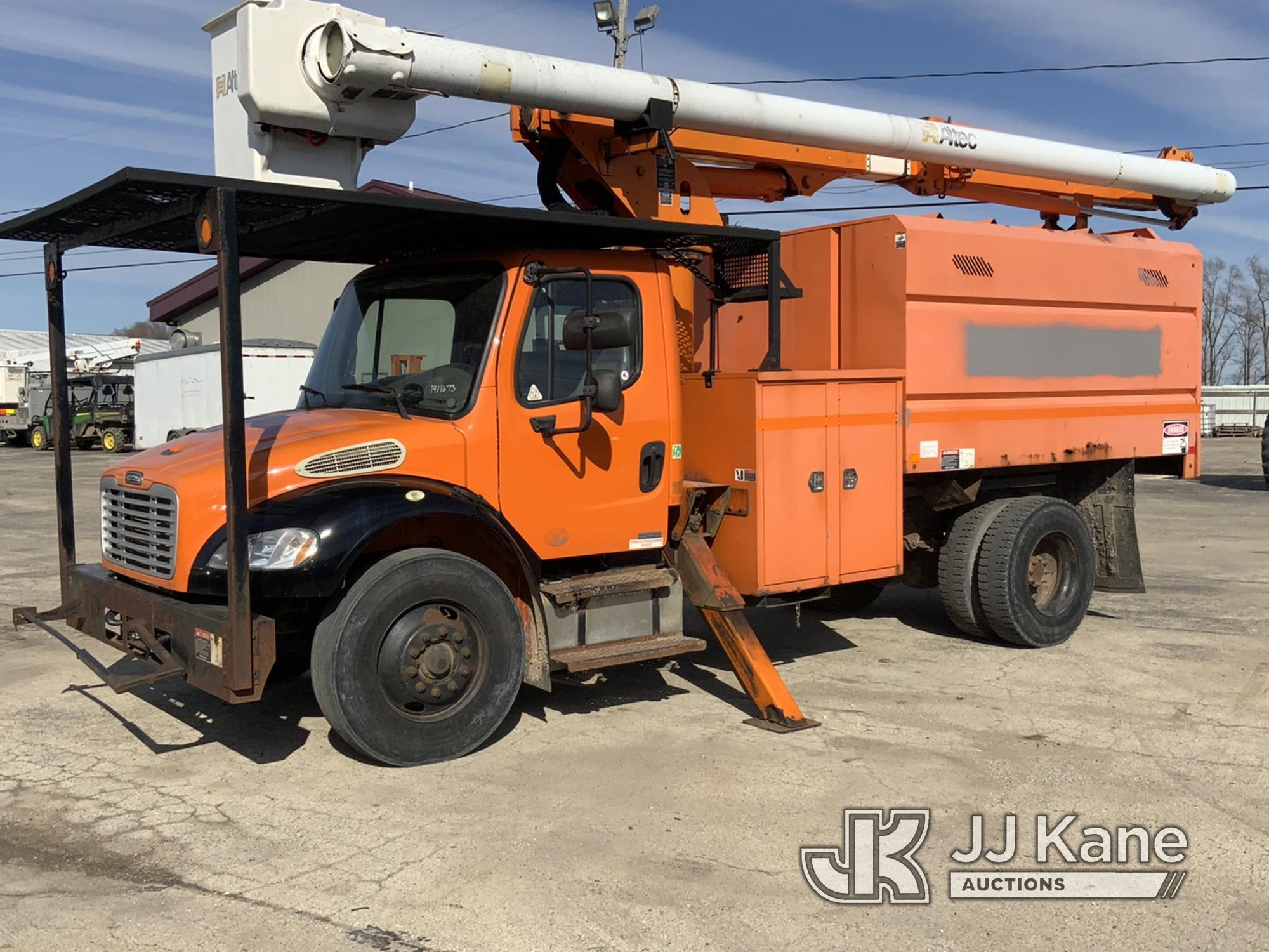 (South Beloit, IL) Altec LRV 55, Over-Center Bucket mounted behind cab on 2011 Freightliner M2106 Ch