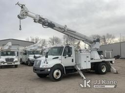 (Grand Island, NE) Altec DM47-TR, Digger Derrick rear mounted on 2009 International 4300 Utility Tru