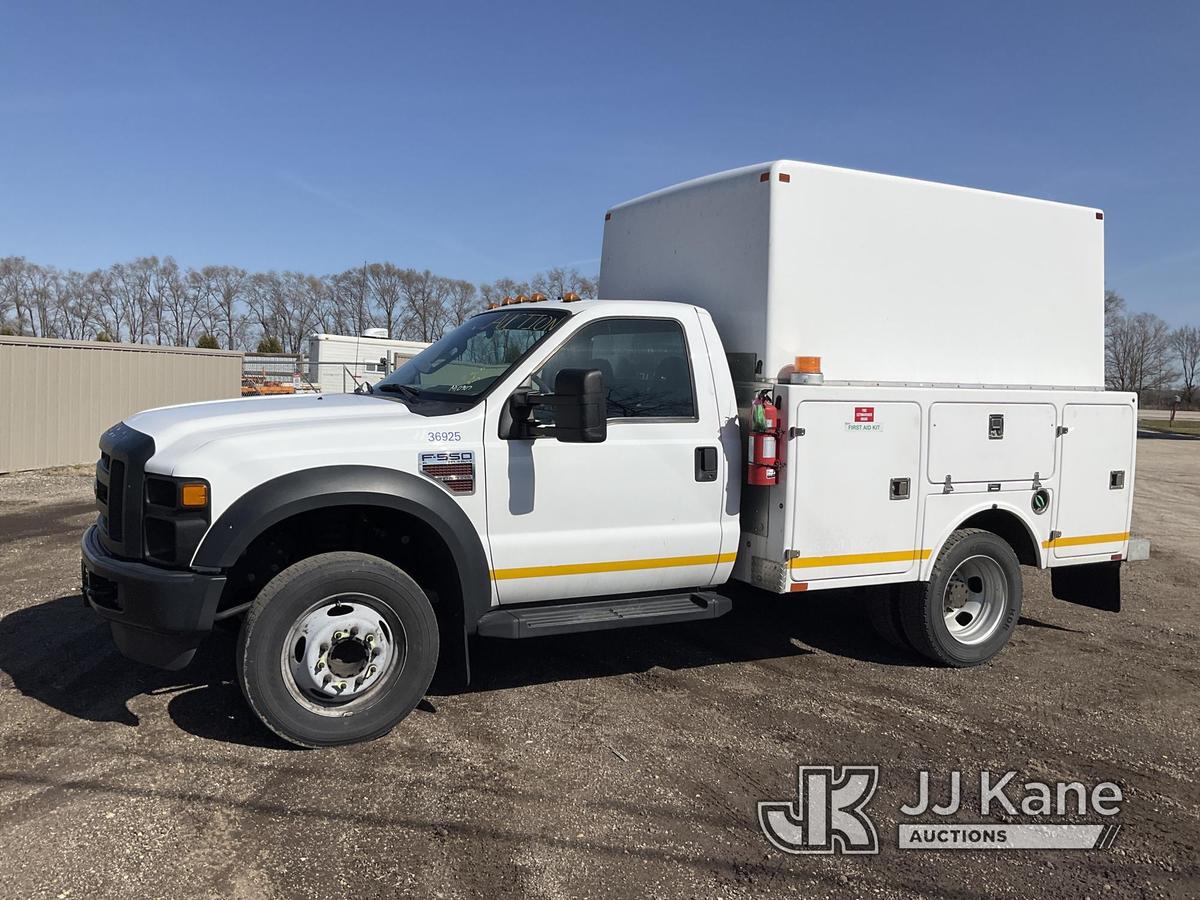 (South Beloit, IL) 2009 Ford F550 High Top Service Truck Runs & Moves
