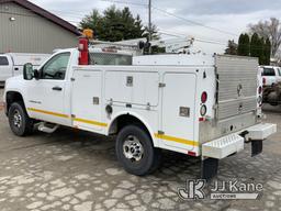 (South Beloit, IL) 2007 GMC Sierra 2500HD 4x4 Service Truck Not Running, Condition Unknown, Has Powe