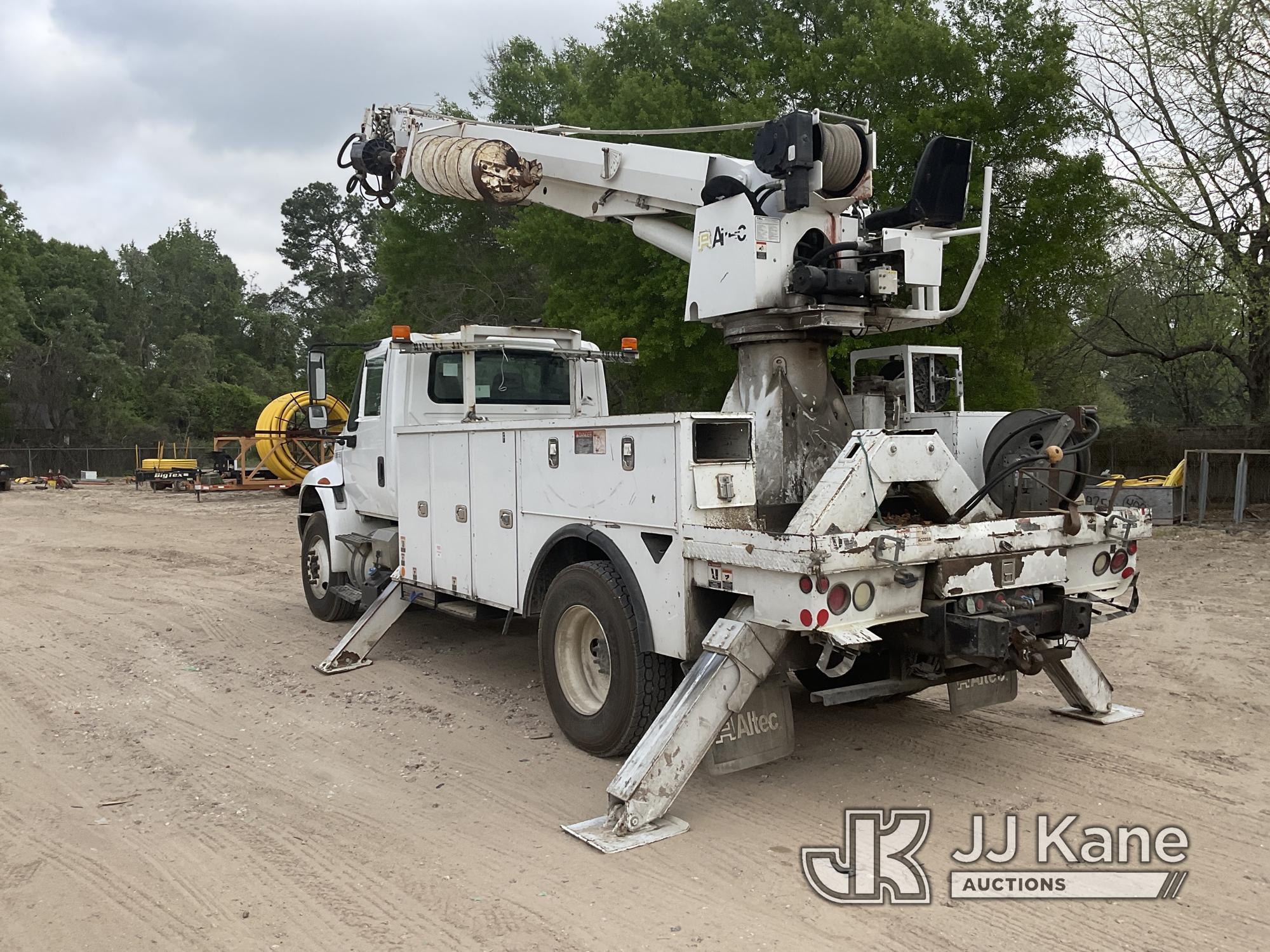 (Cypress, TX) Altec DC47-TR, Digger Derrick rear mounted on 2016 International 4300 DuraStar Utility