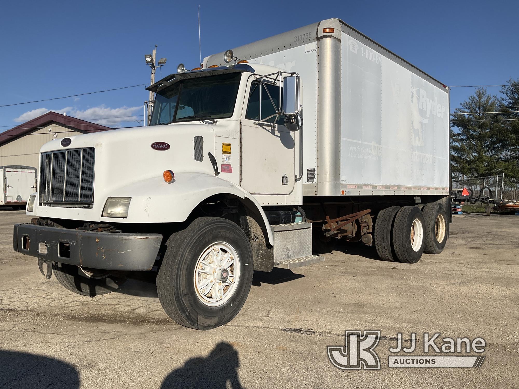 (South Beloit, IL) 1999 Peterbilt 330 T/A Van Body Truck Runs & Moves) (Check Engine Light On, ABS L