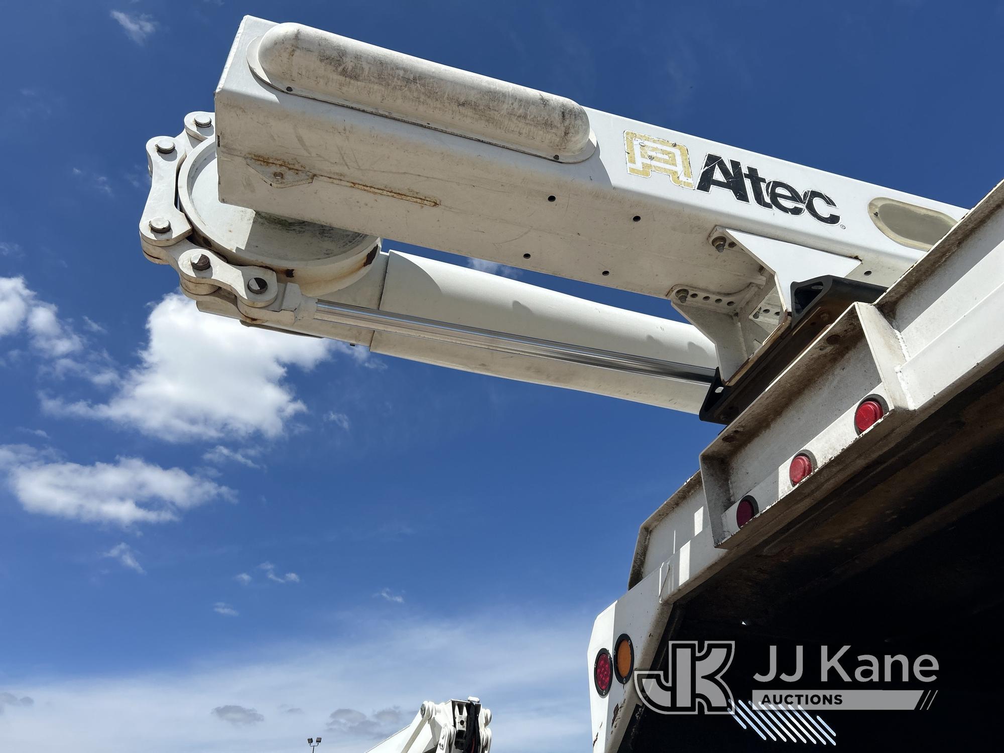 (Waxahachie, TX) Altec LR756, Over-Center Bucket Truck mounted behind cab on 2013 Ford F750 Chipper