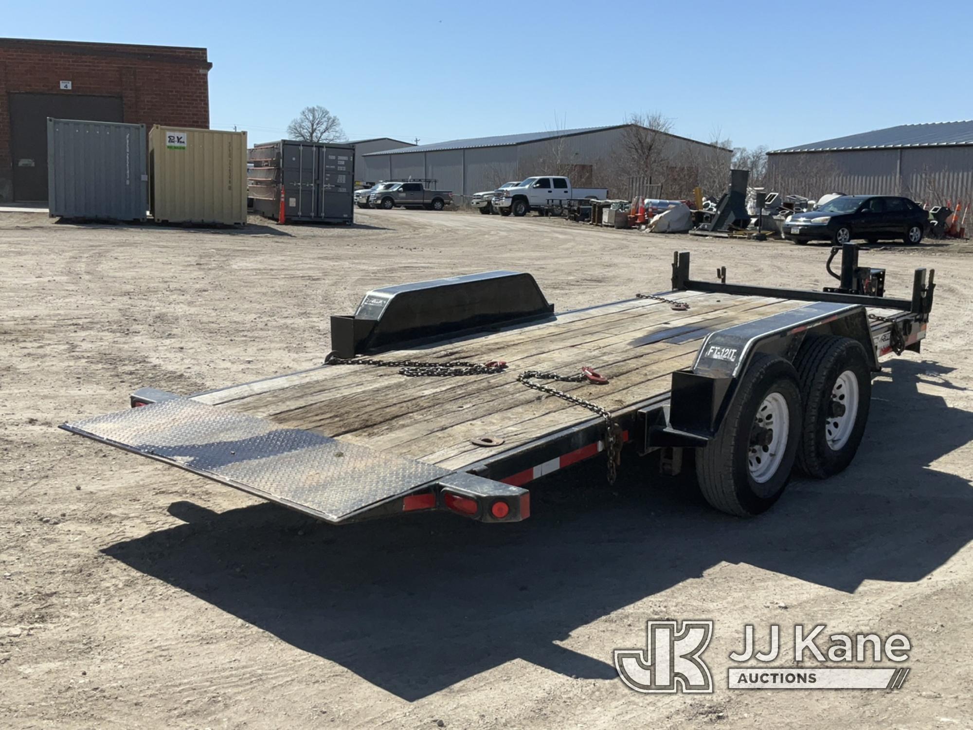 (Des Moines, IA) 2005 Felling FT-12 T/A Tagalong Equipment Trailer, Trailer 24ft x 8ft 5in Deck 15ft