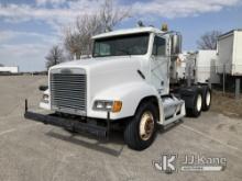 2000 Freightliner FLD112 T/A Truck Tractor Not Running, Condition Unknown, Cranks Over Slow W/ Jump