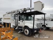 Altec LRV-56, Over-Center Bucket Truck mounted behind cab on 2007 International 4300 Chipper Dump Tr