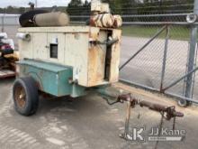 Sullair 185 Portable Air Compressor, trailer mtd No Title) (Cranks On Jump Pack, Will Not Start. Unk