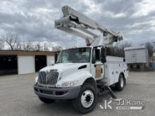 Altec TA45M, Articulating & Telescopic Material Handling Bucket Truck mounted behind cab on 2015 Int
