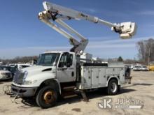 Altec TA45M, Articulating & Telescopic Material Handling Bucket Truck mounted behind cab on 2012 Int