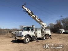 Versalift VXD-50, Digger Derrick rear mounted on 2005 International 7400 T/A Utility Truck, Electric