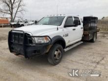 2014 RAM 5500 4x4 Crew-Cab Flatbed/Service Truck Runs, Do Not Drive Or Move) (Has Crunching Noise Co