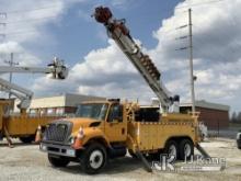 Altec DM47-TR, Digger Derrick rear mounted on 2009 International 7400 T/A Utility Truck Runs, Moves 