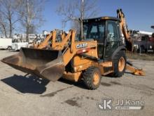 2012 Case 580N 4x4 Tractor Loader Extendahoe Runs & Operates) (Front Left Tire Is Off Of The Rim