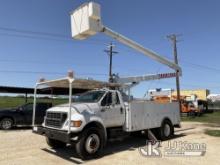 HiRanger 5FC-55, Bucket Truck mounted behind cab on 2003 Ford F750 Utility Truck Runs, Moves & Upper