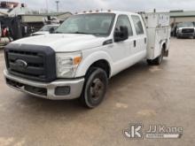 2014 Ford F350 Crew-Cab Service Truck Runs & Moves) (Jump To Start, Minor Body Damage