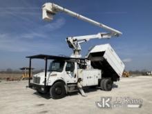 Altec LRV60E70, Over-Center Elevator Bucket mounted behind cab on 2011 Freightliner M2 106 Chipper D