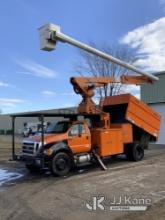 Altec LR760E70, Over-Center Elevator Bucket mounted behind cab on 2013 Ford F750 Chipper Dump Truck 