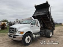 2011 Ford F750 Dump Truck Runs, Moves & Dump Bed Operates.