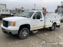 2007 GMC Sierra 2500HD 4x4 Service Truck Not Running, Condition Unknown, Has Power, Dash Warning Lig