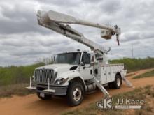 Altec AM55, Over-Center Material Handling Bucket Truck rear mounted on 2010 International 7300 Utili