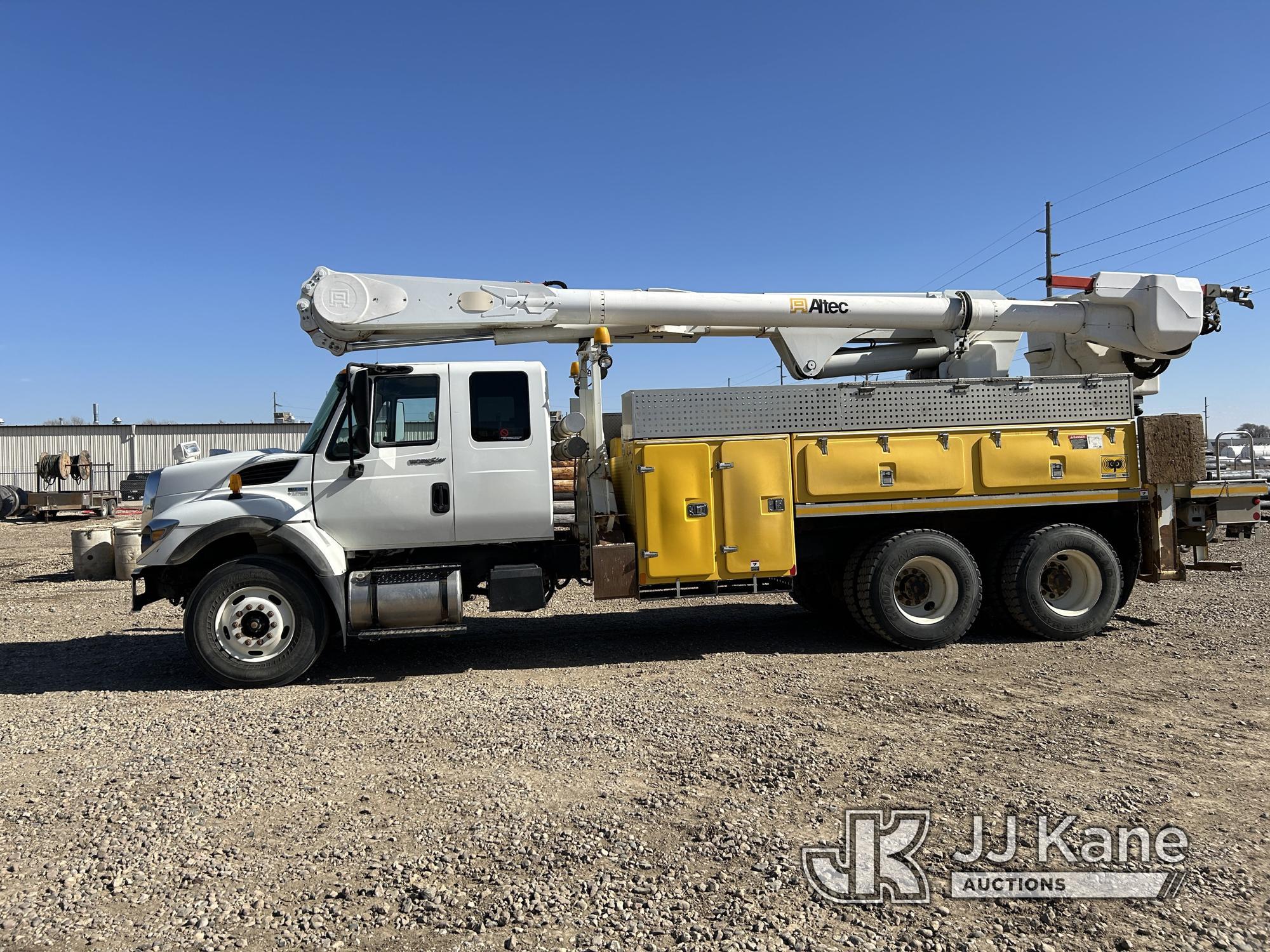 (Spencer, IA) Altec AM55E, Over-Center Material Handling Bucket rear mounted on 2010 International 7