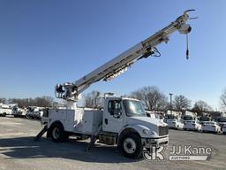 (Hawk Point, MO) Altec DM47B-TR, Digger Derrick rear mounted on 2013 Freightliner M2 106 Utility Tru