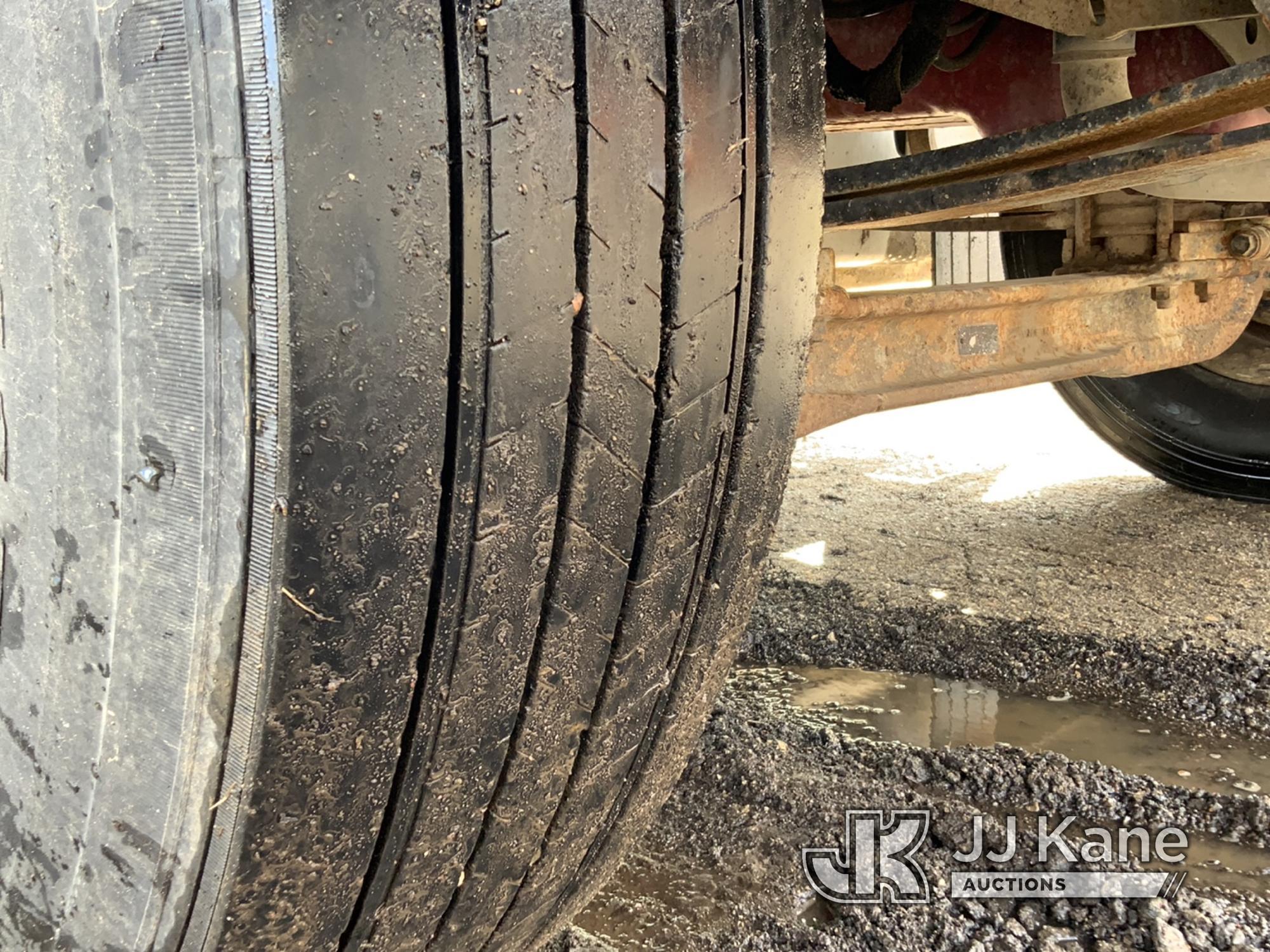 (Neenah, WI) Altec LR756, Over-Center Bucket Truck mounted behind cab on 2013 Ford F750 Chipper Dump