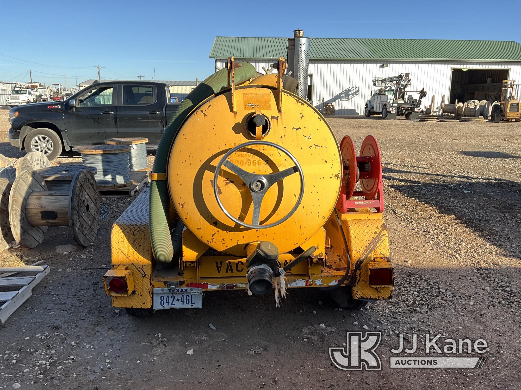 (Wolfforth, TX) 2005 Vactron PMD-00 T/A Vacuum Excavation Trailer Not Running) (Parts Only, Missing