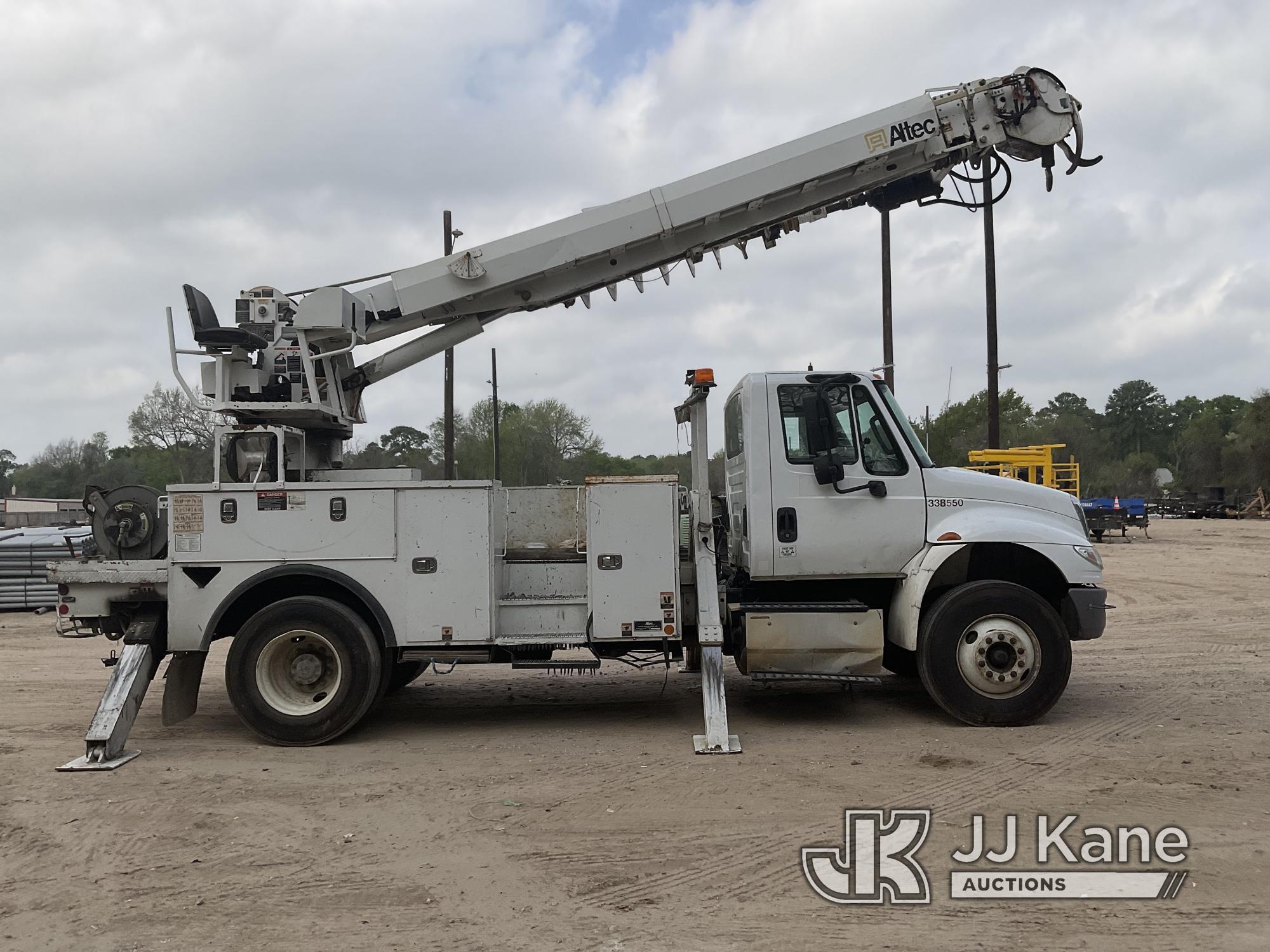 (Cypress, TX) Altec DC47-TR, Digger Derrick rear mounted on 2016 International 4300 DuraStar Utility