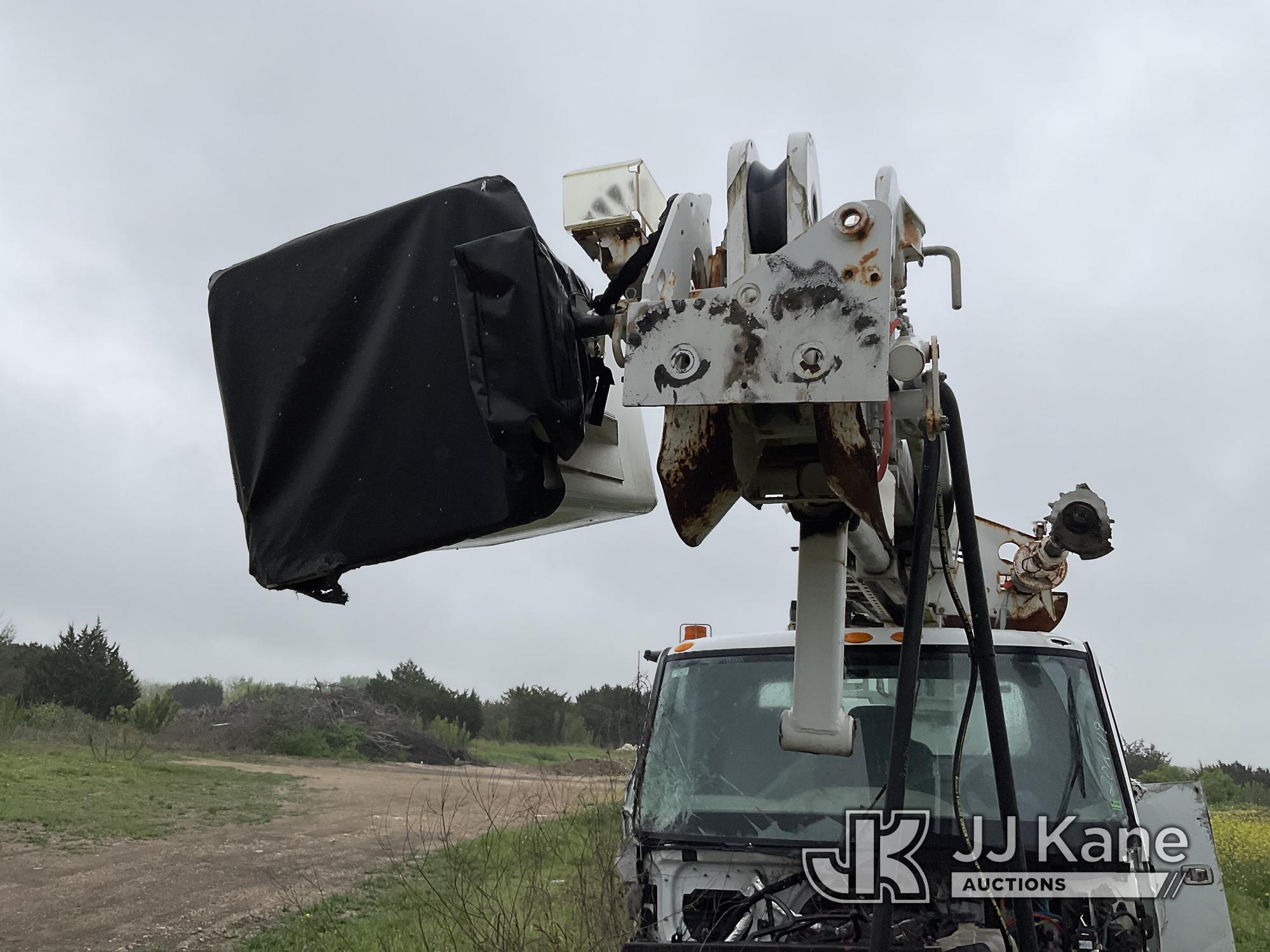 (Creedmoor, TX) Altec DM47-TR, Digger Derrick rear mounted on 2017 International 4300 Utility Truck