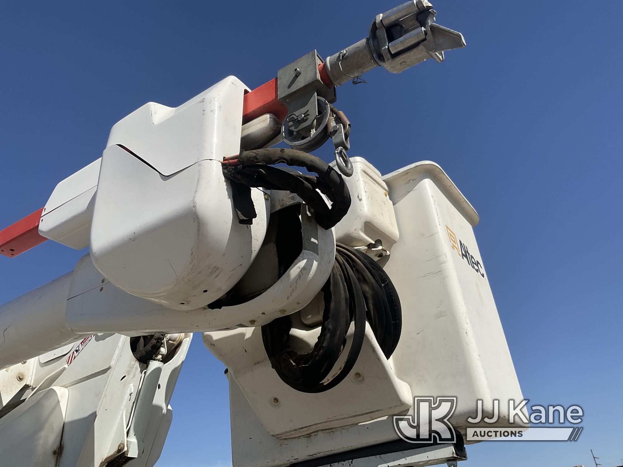 (Spencer, IA) Altec AM55E, Over-Center Material Handling Bucket rear mounted on 2010 International 7