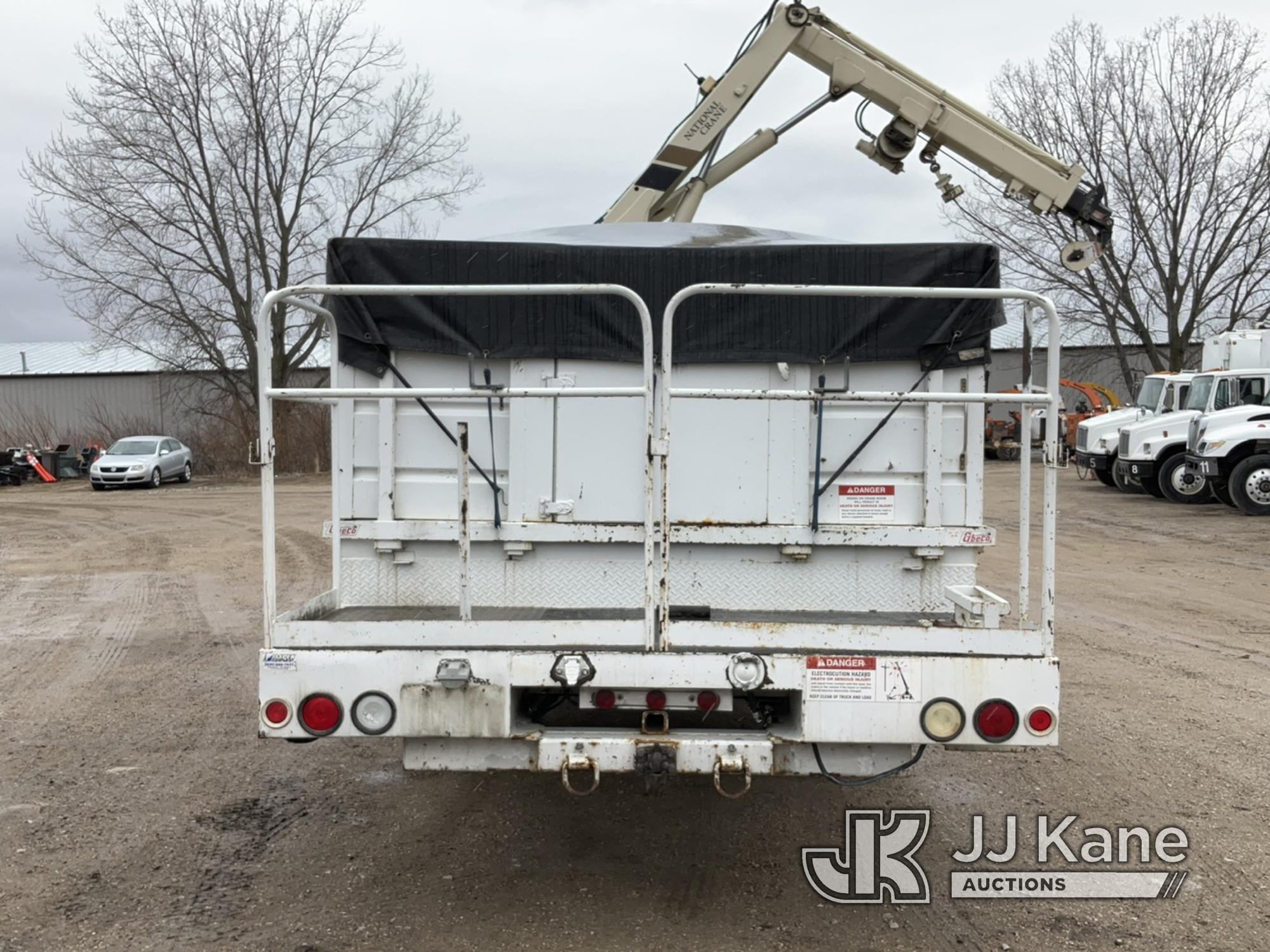 (Des Moines, IA) National N-50, Knuckleboom Crane mounted behind cab on 2004 International 4200 Stak