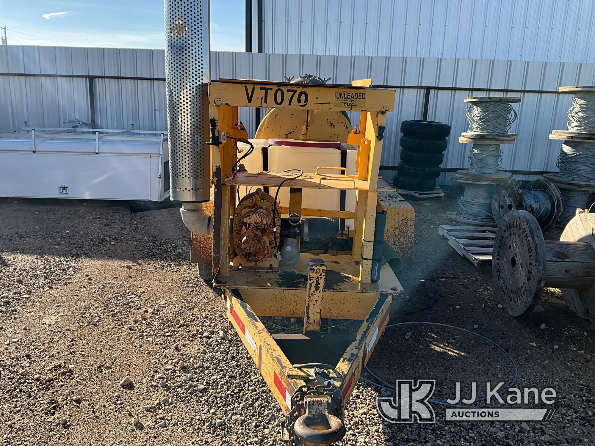 (Wolfforth, TX) 2005 Vactron PMD-00 T/A Vacuum Excavation Trailer Not Running) (Parts Only, Missing