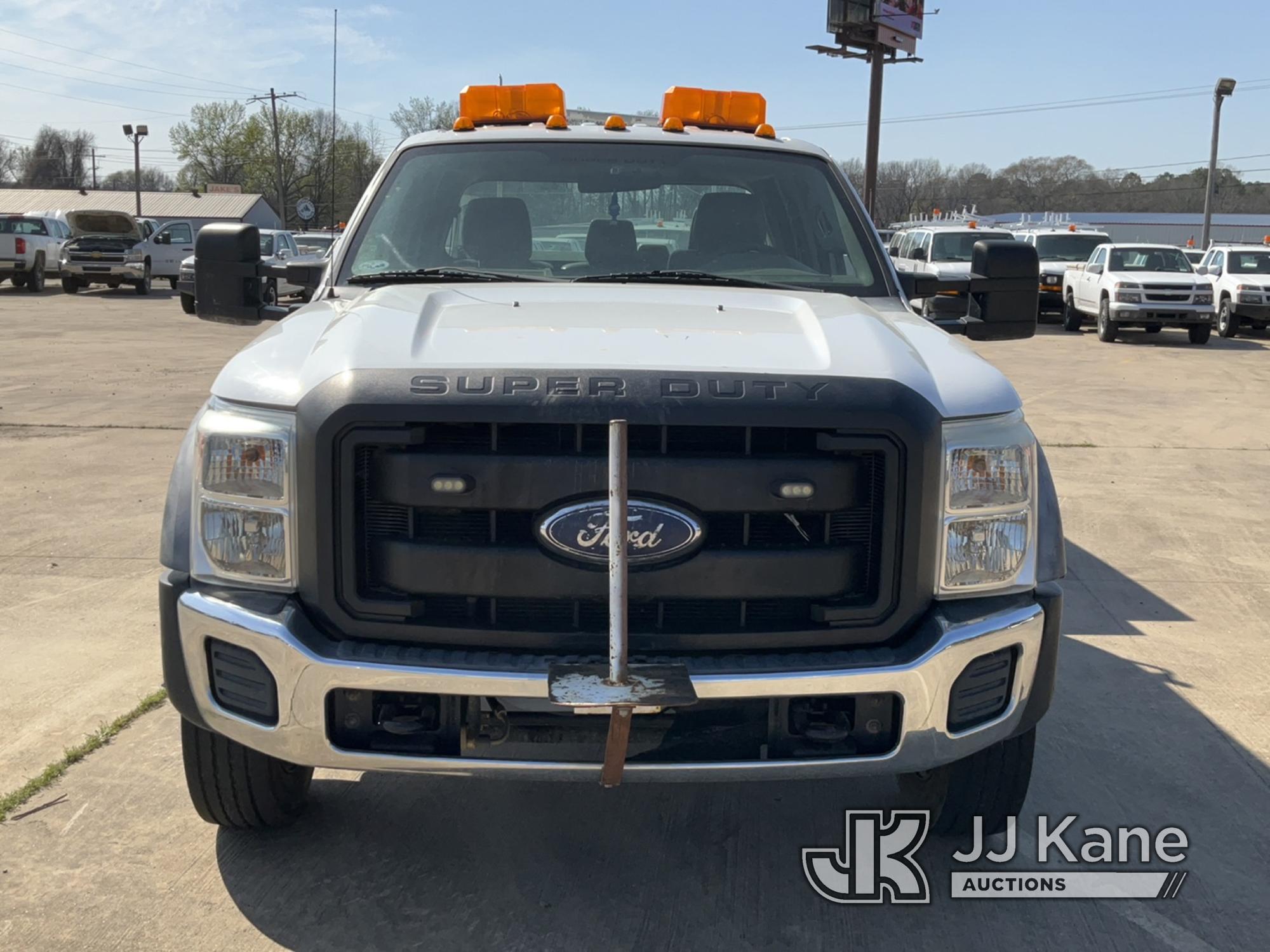 (Conway, AR) 2011 Ford F-450 SD Crew-Cab Service Truck Runs & Moves) (Jump To Start, Idles Rough, Re