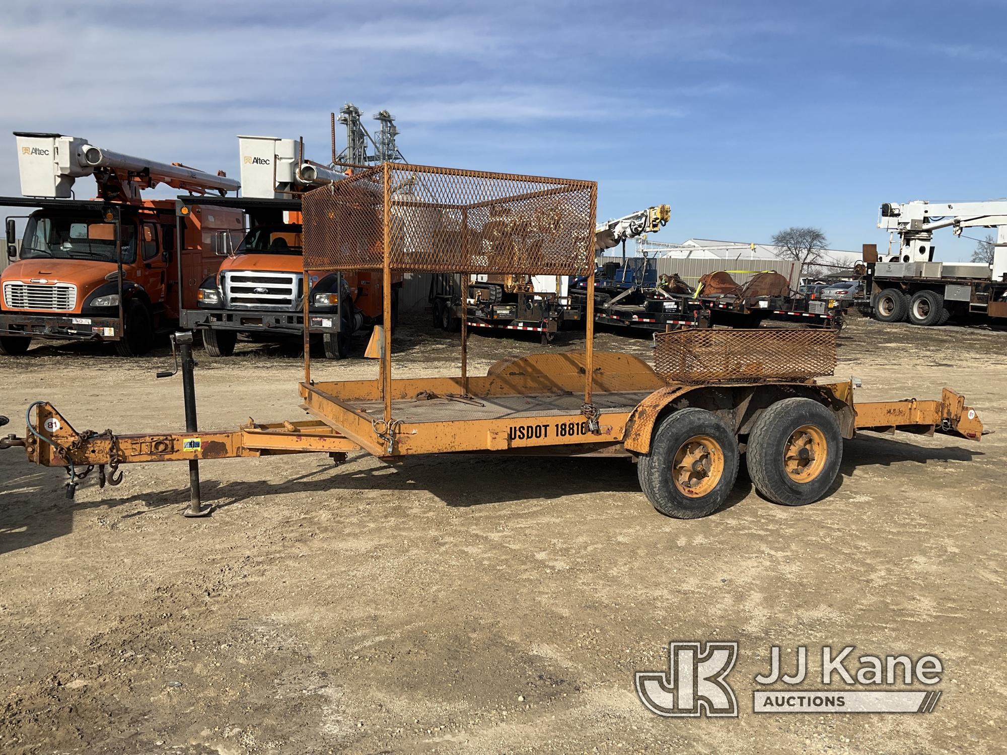 (South Beloit, IL) 1999 Premco T/A Tilt Deck Tagalong Equipment Trailer Rust Damage