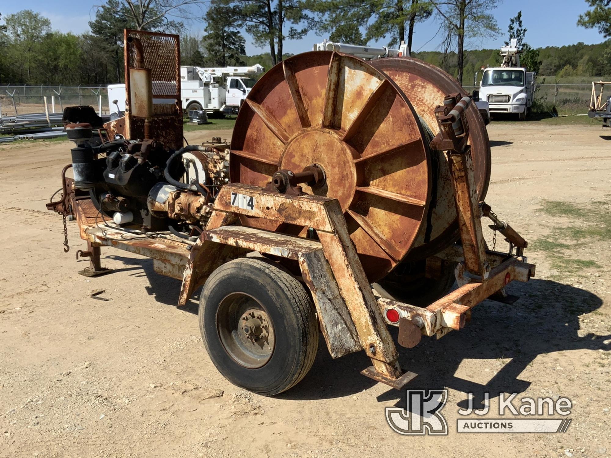 (Tyler, TX) 1975 TSE Single-Drum Puller, trailer mtd No Title) (Runs, Needs Battery