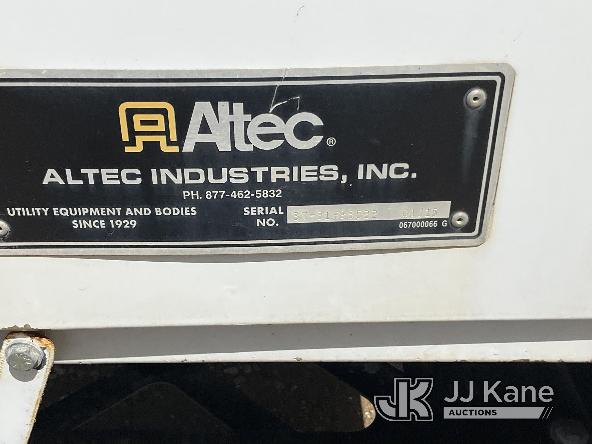 (Waxahachie, TX) Altec DC47-TR, Digger Derrick rear mounted on 2015 Ford F750 Flatbed/Utility Truck